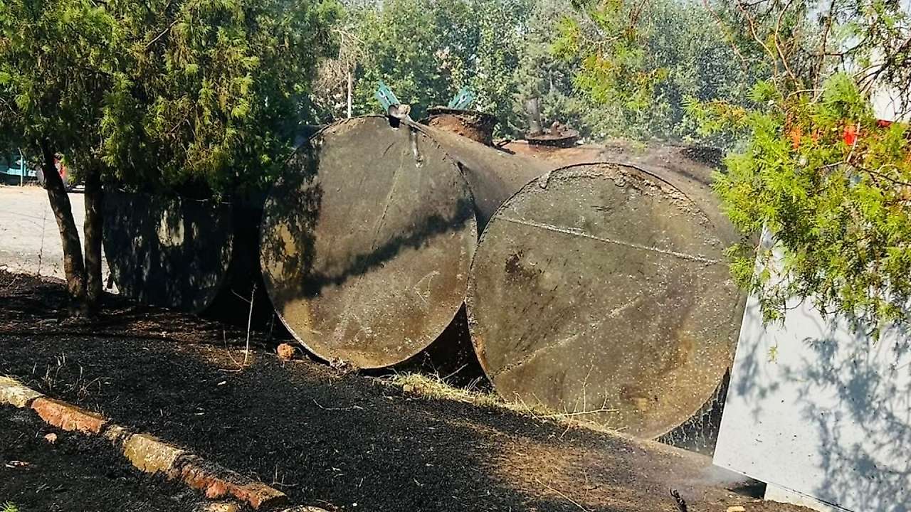 Siirt Kurtalan'da Akaryakıt İstasyonunda Çıkan Yangın Büyümeden Söndürüldü