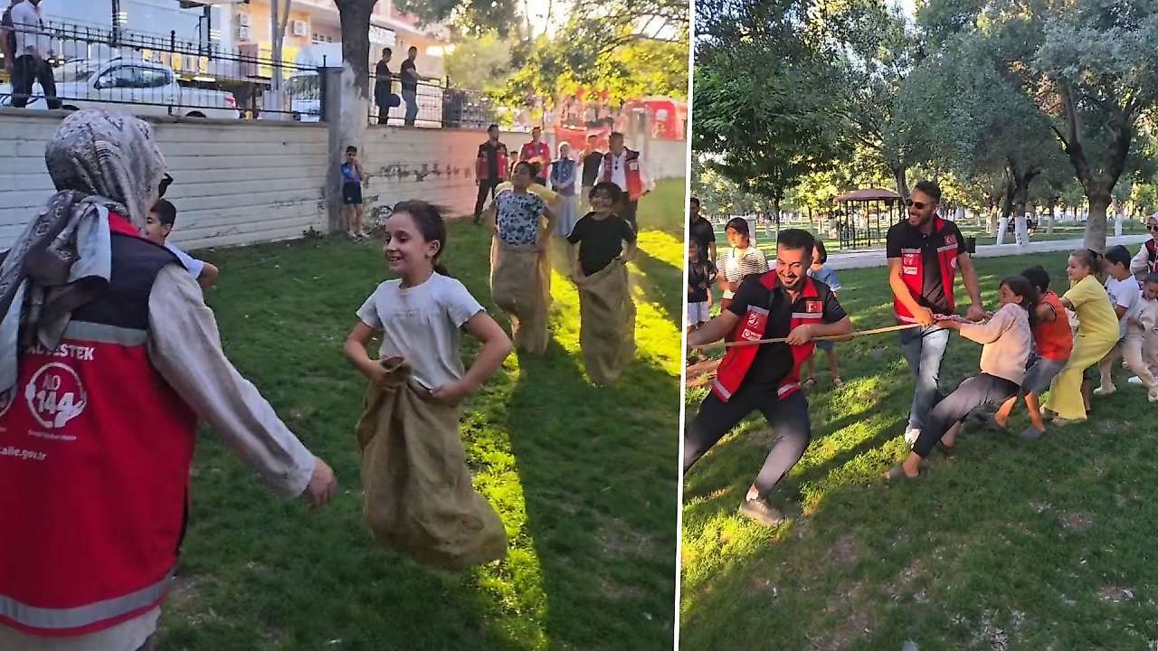 Siirt'te Çocuklar Telefon Ve Tableti Bıraktı, Parkta Bir Araya Geldi