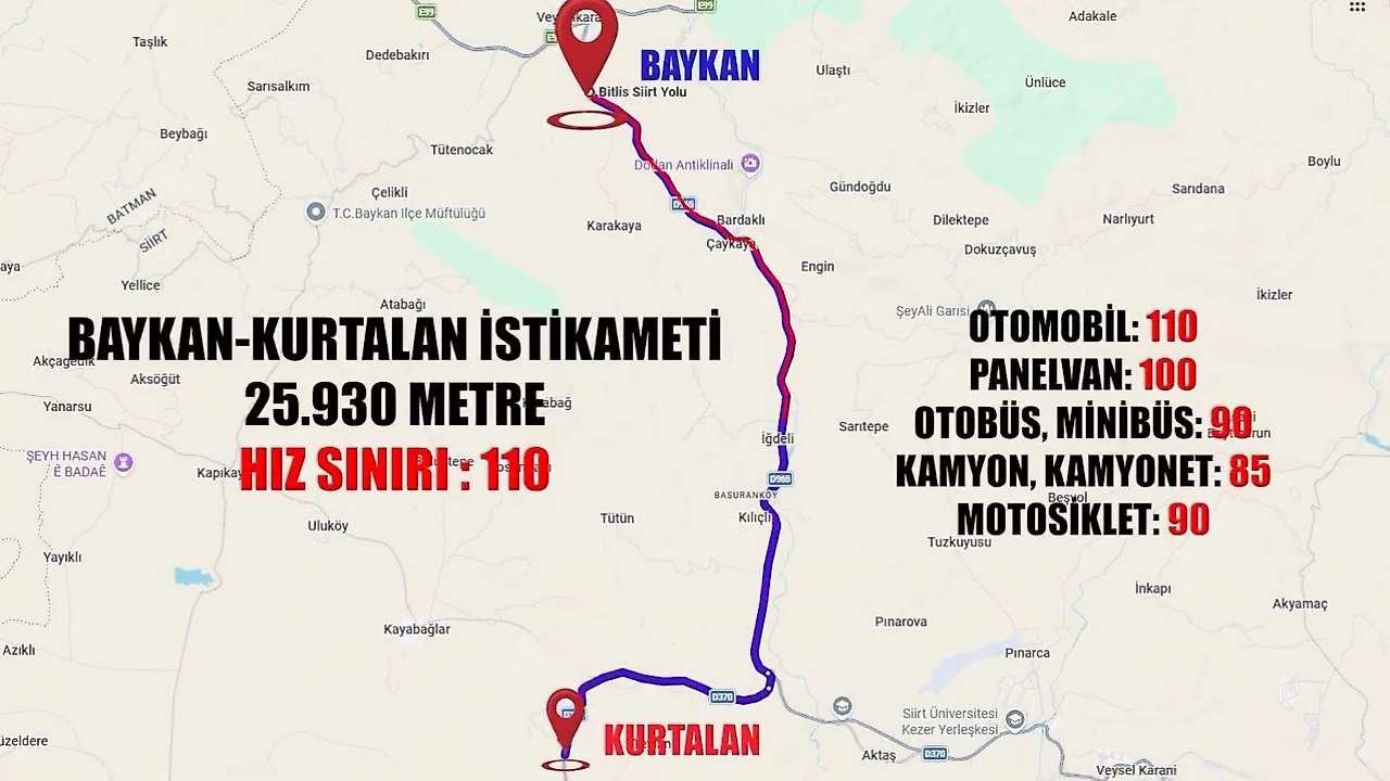 Siirt'te 4 Güzergâhta Radar Kurulacak: 1 Kasım'dan İtibaren Hız Yapanlara Ceza Kesilecek