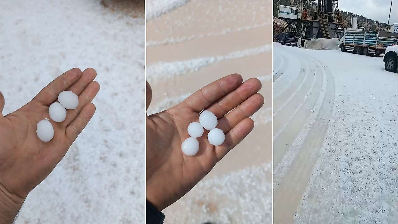 Siirt'te Fındık Büyüklüğünde Dolu Yağdı