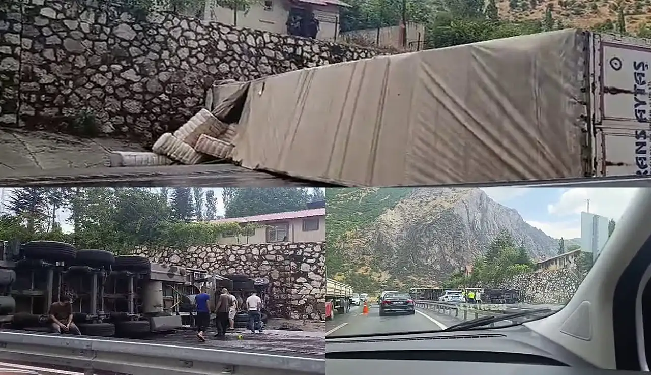 Siirt-Bitlis Yolunda TIR Devrildi: Ulaşım Durma Noktasına Geldi