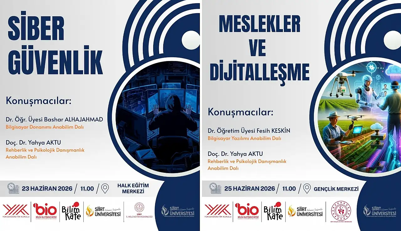 Siirt Üniversitesi'nden ''Bilim Kafe'' etkinlikleri: Siber güvenlik ve dijitalleşme konuşulacak