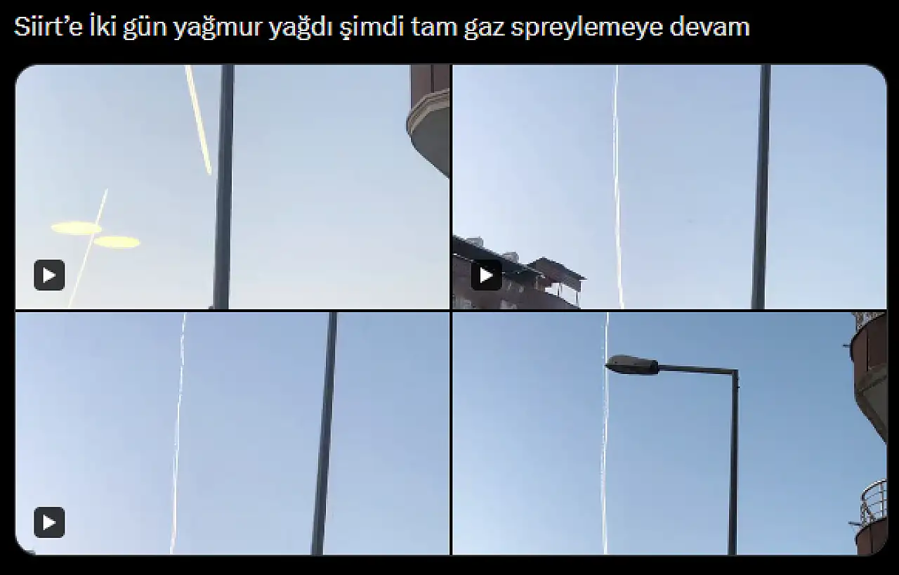 Siirt'te gökyüzündeki izler gündem oldu: Uçak izleri mi, yoksa zehir mi?