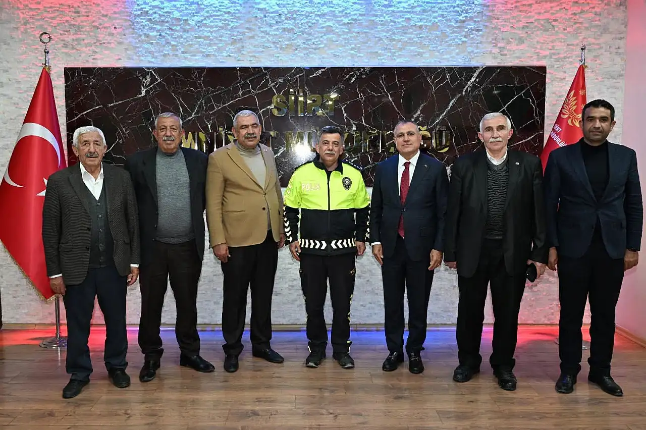 Siirt'te Anlamlı Ziyaret: Güngör ve Olğaç'tan Emniyet Müdürü Öztürk'e Nezaket Ziyareti
