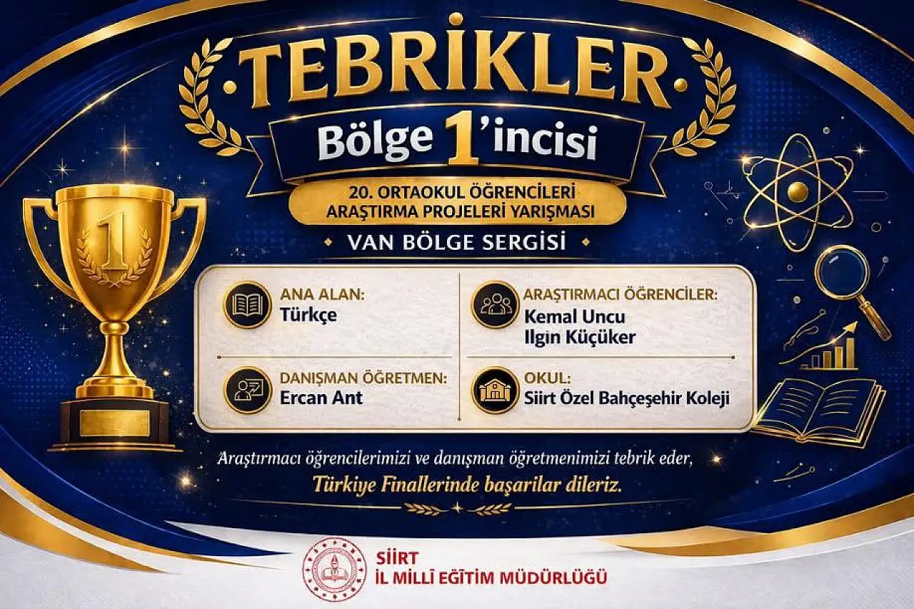 Siirtli Öğrenciler TÜBİTAK'ta Zirvede: Türkiye Finallerine Yükseldiler