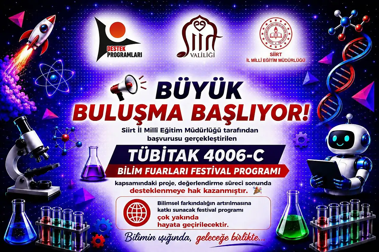 Siirt'te TÜBİTAK Destekli Bilim Festivali Düzenlenecek
