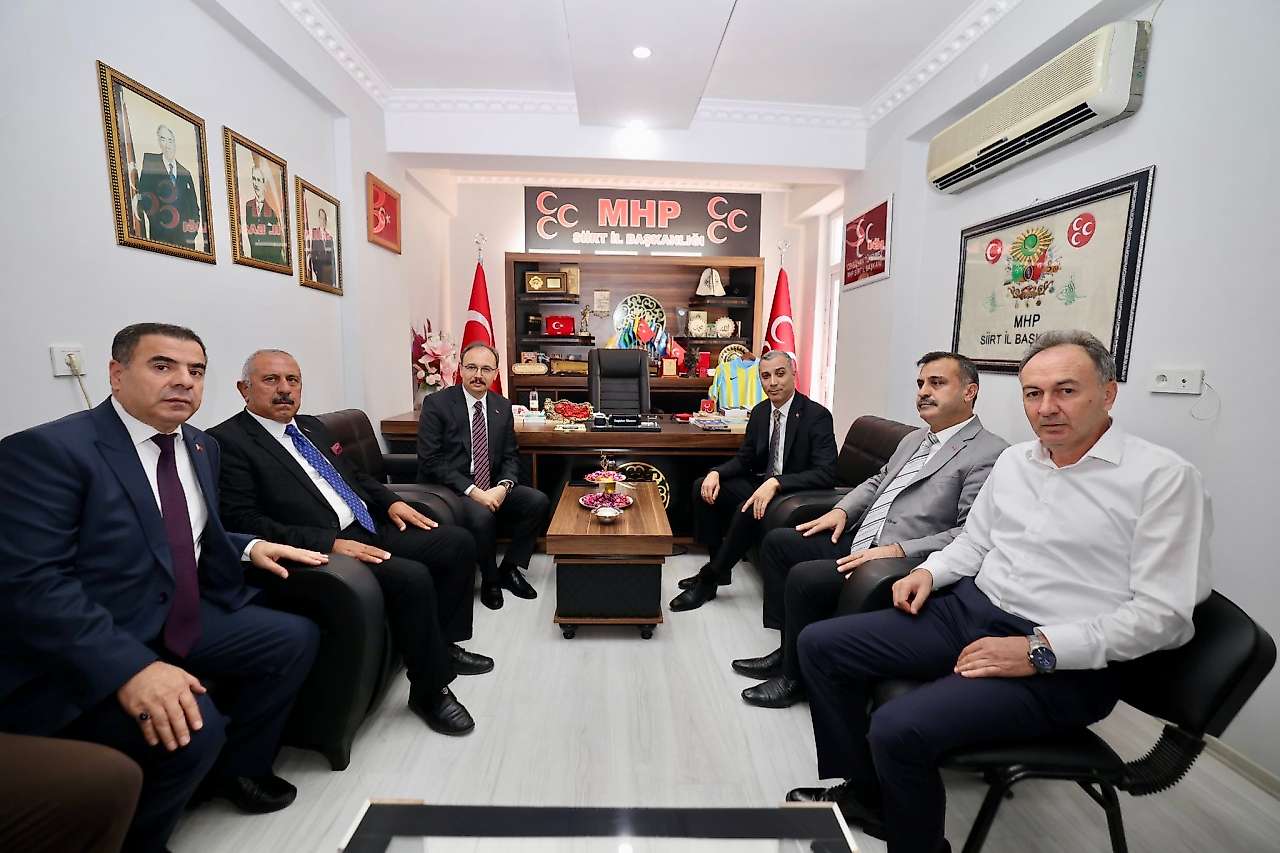 Siirt Valisi Dr. Kemal Kızılkaya'dan AK Parti ve MHP İl Başkanlıklarına Ziyaret