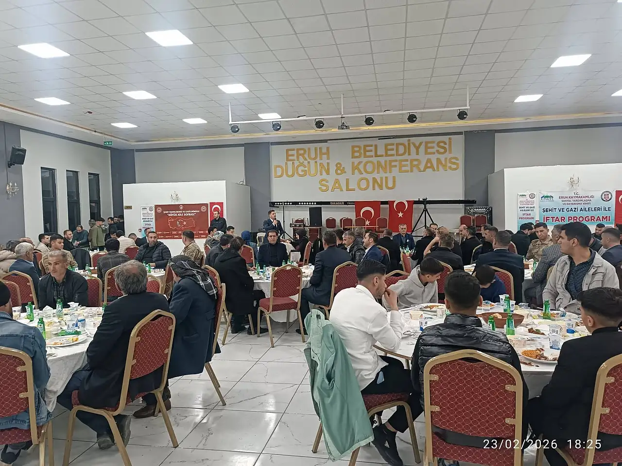 Siirt Eruh'ta şehit aileleri ve gaziler onuruna iftar programı