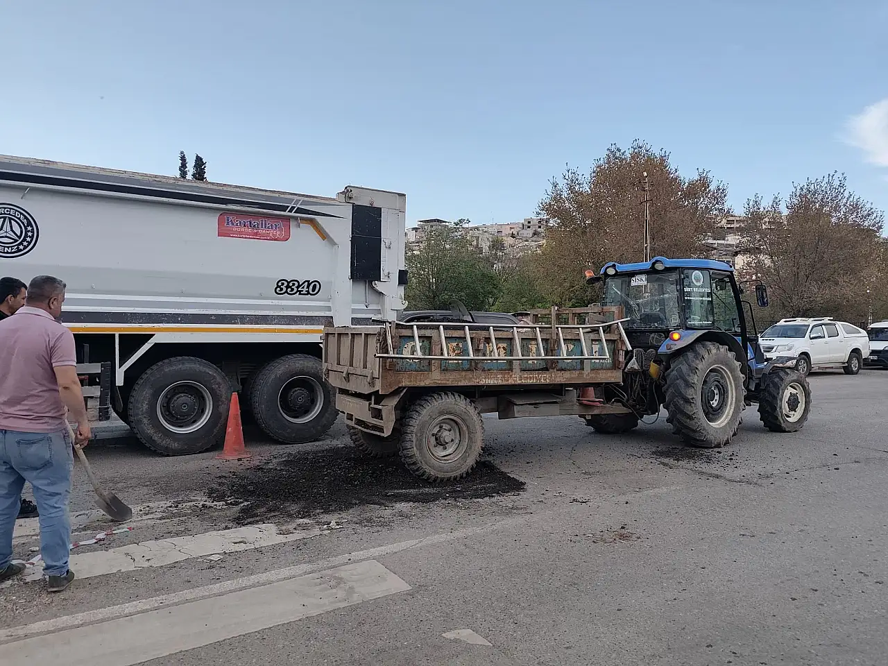 Haberimiz Üzerine Siirt'te Yol Çökmesi Kısa Sürede Giderildi