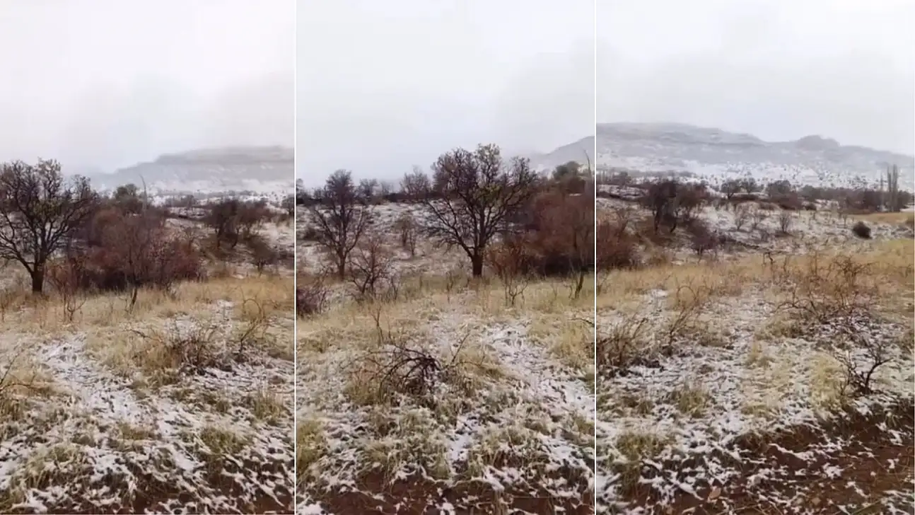 Siirt'in Kurtalan İlçesine Mevsimin İlk Karı Düştü