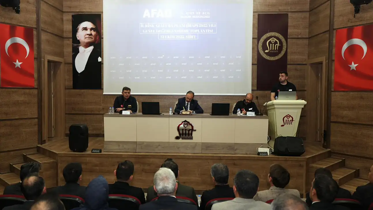 Siirt'te 2025 Afet Risk Azaltma Planı Toplantısı Gerçekleştirildi