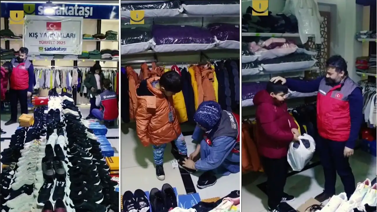 Siirt'te Sadakataşı Derneği'nden çocuklara kışlık yardım