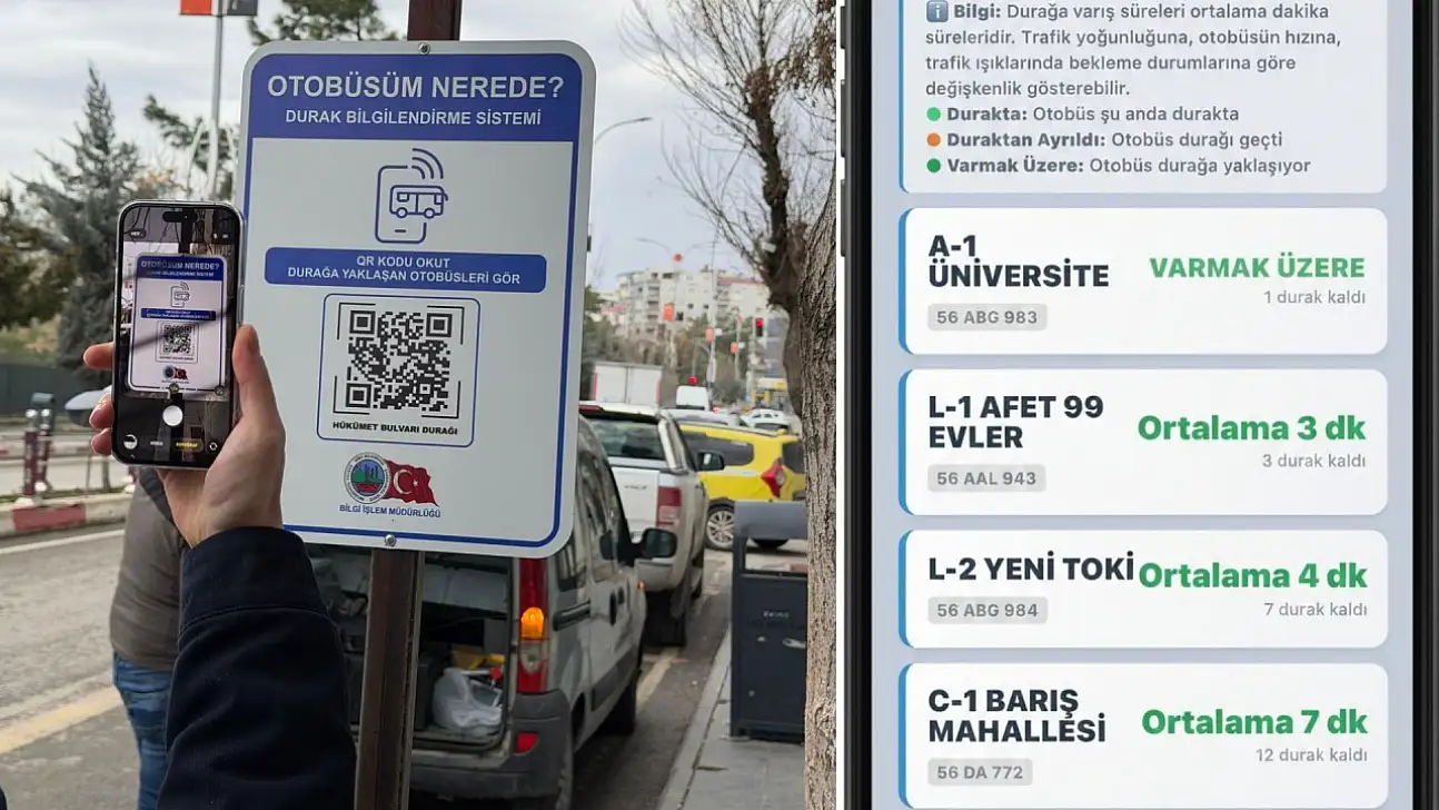 Siirt'te toplu taşımada dijital adım: Canlı durak bilgi sistemi devrede