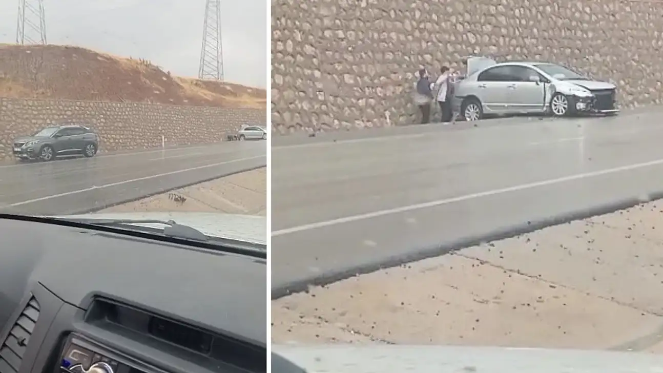 Yağmurlu Hava Siirt'te Kazaya Neden Oldu