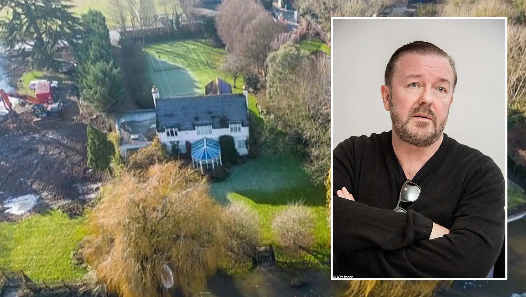 Ricky Gervais'in Hayalindeki Malikâne Sel Tehlikesiyle Karşı Karşıya