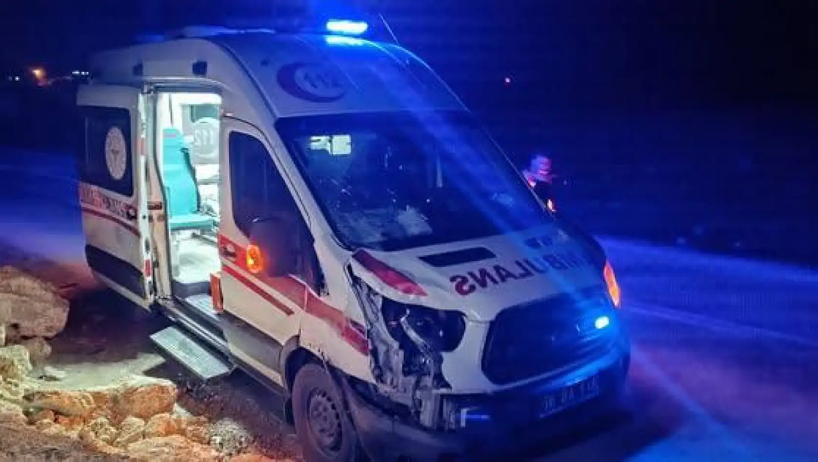 Siirt'te Hasta Taşıyan Ambulans At Sürüsüne Çarptı: 1 At Öldü