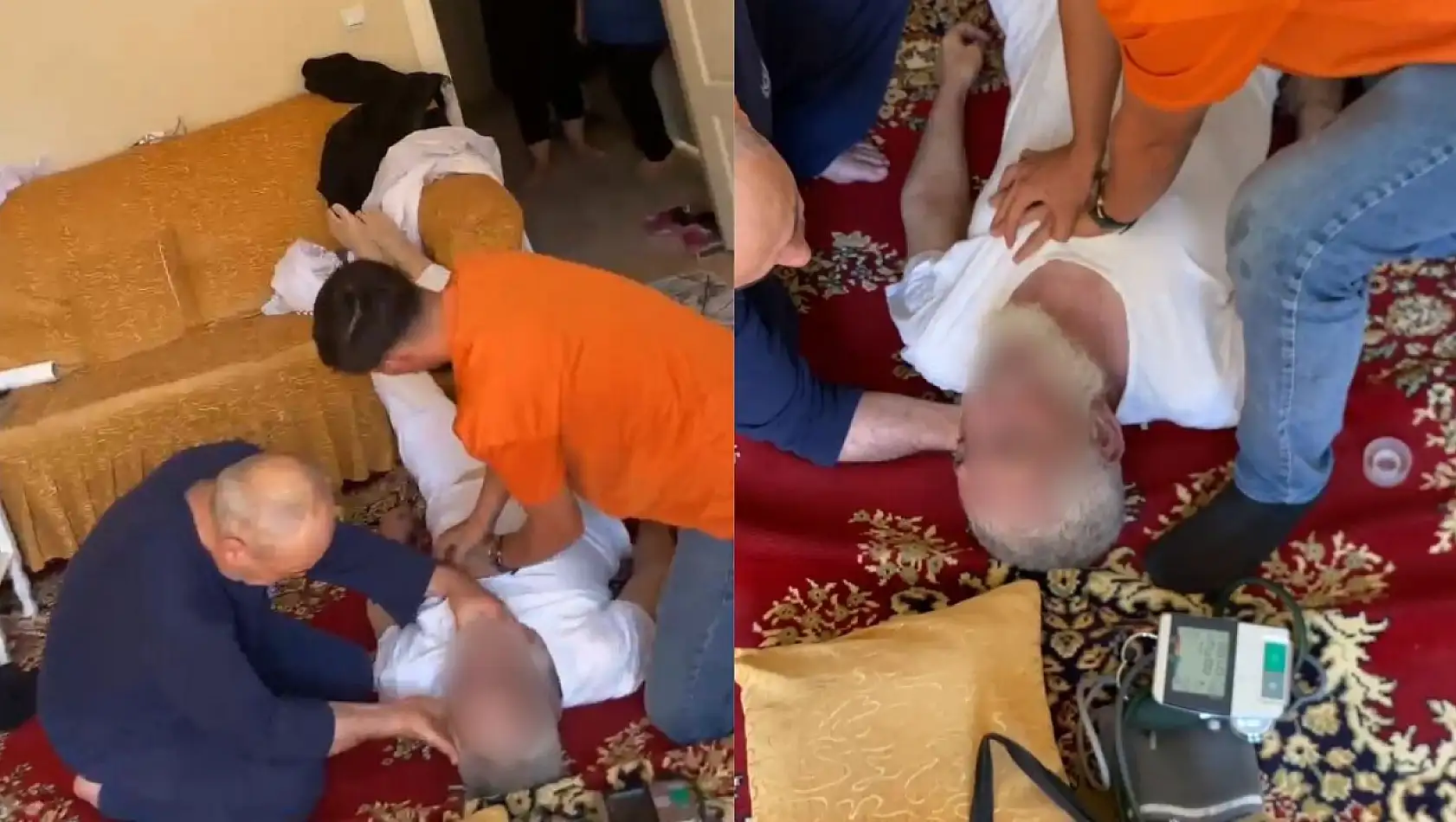 Siirt'te Kalp Krizi Geçiren Yaşlı Adamı Genç İşçi Kurtardı!