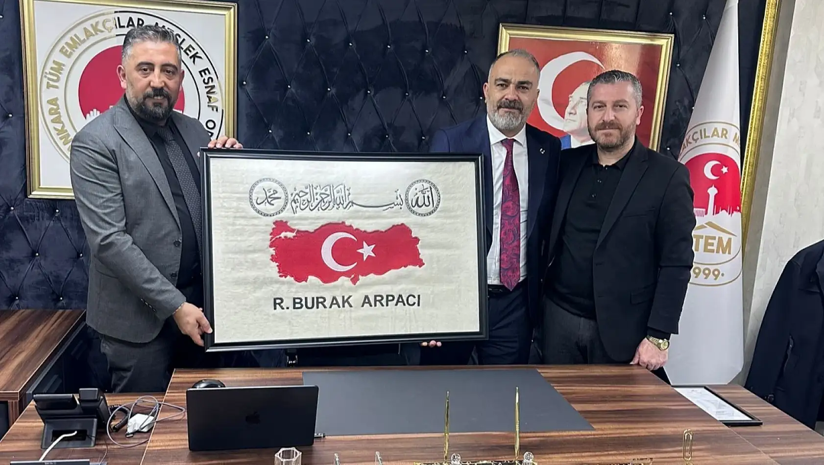 Siirtli İş İnsanları Yılmaz Konuk ve Fatih Kara'dan Ankara Tüm Emlakçılar Odası Başkanı Arpacı'ya Ziyaret