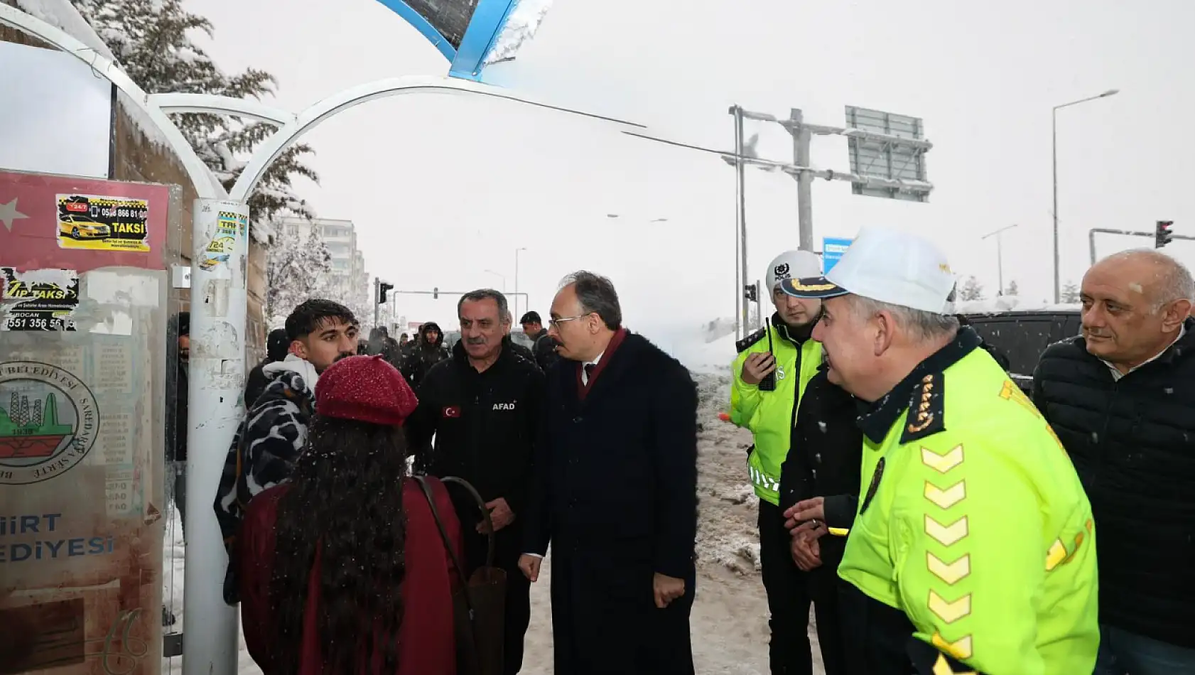 Vali Kızılkaya Karla Mücadele Çalışmalarını Yerinde İnceledi