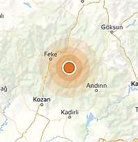 Adana'da 4,7 Büyüklüğünde Deprem