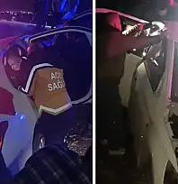 Batman–Siirt yolunda bariyerlere çarpan otomobilde 3 kişi yaralandı