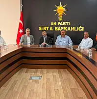MHP Siirt Teşkilatından AK Parti İl Başkanı Abdülhakim Gider'e Hayırlı Olsun Ziyareti
