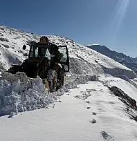 Sason'un yüksek kesimlerinde kapanan köy yolları açılıyor