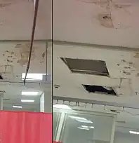 Siirt Eğitim ve Araştırma Hastanesi Acil Servisindeki Paslı Tavan Tepki Çekti