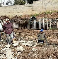 Siirt Eruh'ta TOKİ Yolunda Kilit Parke ve Taş Duvar Çalışması Başladı