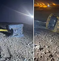 Siirt'in Kurtalan ilçesinde ekskavatör devrildi: Operatör ağır yaralandı