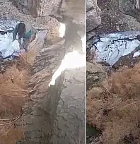 Siirt Kent Merkezi Sıcaklıktan Kavrulurken Siirtli Vatandaşlar Gürendoruk Köyünde Kar Topladı