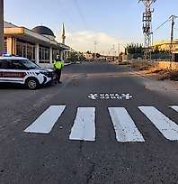 Siirt Kurtalan'da 17 Okulun Önünde Yaya Geçidi Çalışması Yapıldı