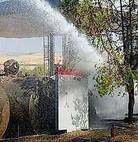 Siirt Kurtalan'da Akaryakıt İstasyonunda Çıkan Yangın Büyümeden Söndürüldü