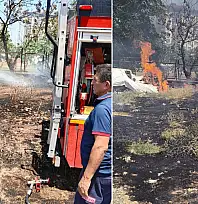 Siirt Kurtalan'da Evin Bahçesinde Çıkan Yangın Büyümeden Söndürüldü