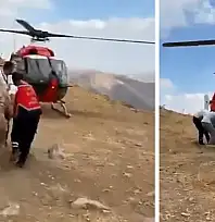 Siirt Şirvan'da Beyin Kanaması Geçiren 47 Yaşındaki Vatandaş Hava Ambulansıyla Hastaneye Ulaştırıldı