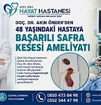 Siirt'te 48 Yaşındaki Hastaya Kapalı Safra Kesesi Ameliyatı
