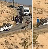 Siirt'te Deliklitaş Mevkiinde Kaza: Araç Takla Attı, 4 Kişi Yaralandı