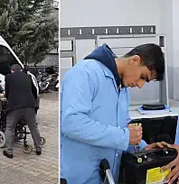 Siirt'te Engelliler İçin Özel Hizmet! Tekerlekli Sandalyelerini Belediye Alıyor Öğrenciler Tamir Ediyor