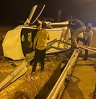 Siirt'te Hafif Ticari Araç Takla Attı: Sürücü Burnu Bile Kanamadan Kurtuldu