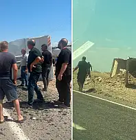 Siirt'te Hafriyat Yüklü Kamyon Devrildi: Sürücü Yaralandı