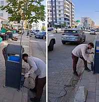 Siirt'te İhtiyaç Duyulan Noktalara Yeni Çöp Kovaları Takıldı