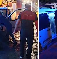 Siirt'te Park Halindeki Hafif Ticari Araçta Yangın