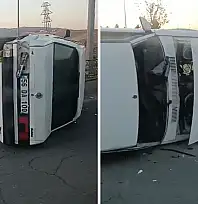 Siirt'te Trafik Kazası! Araç Dönel Kavşakta Yan Yattı 1 Kişi Yaralandı