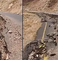 Siirt'te Yağışların Ardından Çöken Köy Yolları Onarılmayı Bekliyor