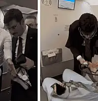 Siirt'ten Dönüş Yolundaki Sağlık Bakanı Memişoğlu, Uçakta Rahatsızlanan Yolcuya Müdahale Etti