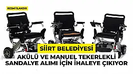 Siirt Belediyesi Akülü ve Manuel Tekerlekli Sandalye Alımı İçin İhaleye Çıkıyor