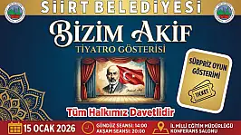 Siirt'te 'Bizim Akif' Tiyatro Gösterisi Halkla Buluşuyor