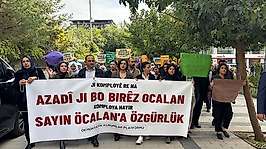 Siirt'te DEM Parti ve DBP'den Abdullah Öcalan İçin Yürüyüş