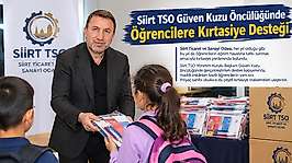 Siirt TSO Başkanı Güven Kuzu Öncülüğünde Öğrencilere Kırtasiye Desteği