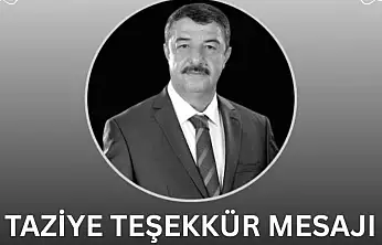 Cellek Ailesinden Taziye Teşekkür Mesajı